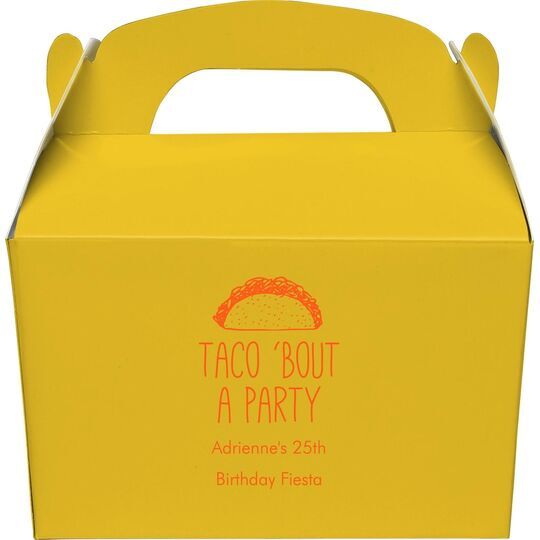 Taco Bout A Party Gable Favor Boxes